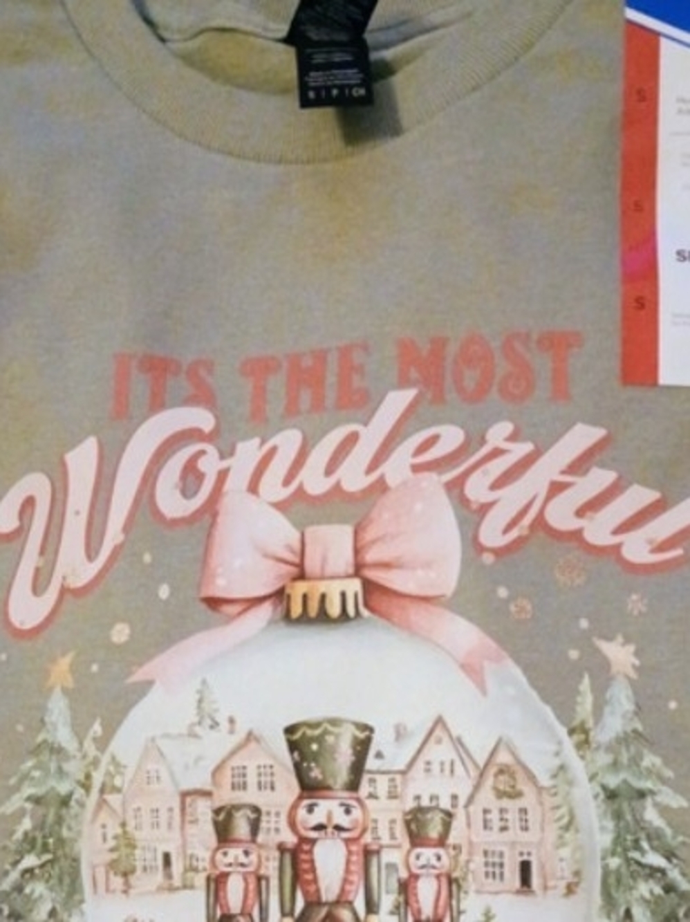 Women's 'It's the Most Wonderful' Pink Graphic Sweatshirt